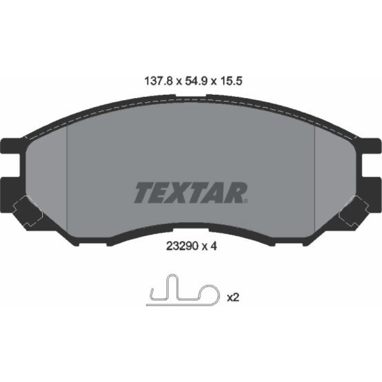 Bremsbelagsatz Mitsubishi P. L200 96-07/L400 95-05 2329002 Bremsbelagsatz Mitsubishi P. L200 96-07/L400 95-05 2329002