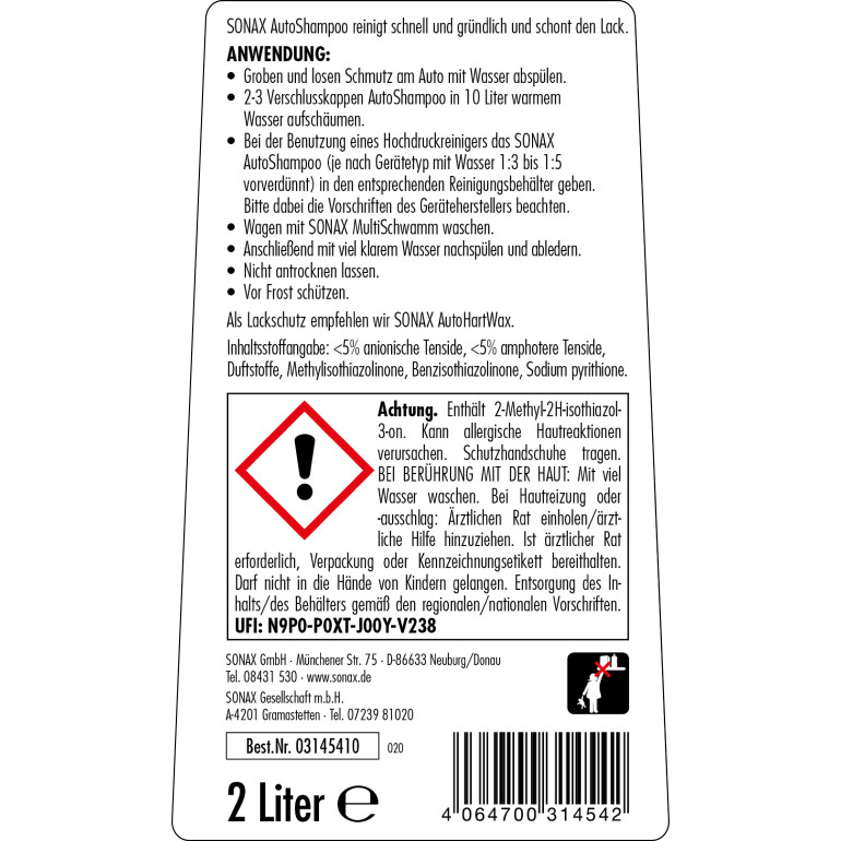 Sonax AutoShampoo Konzentrat 2L 03145410