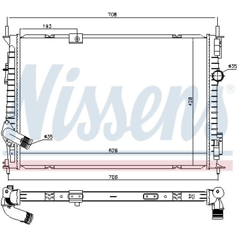 Wasserkühler PKW 68733 Wasserkühler PKW 68733
