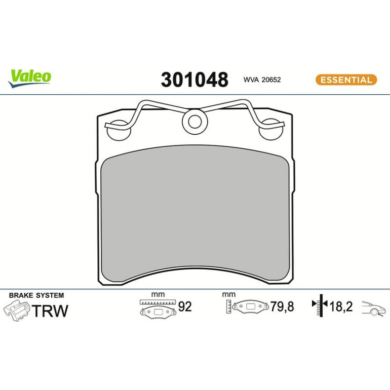 VALEO Bremsbeläge 301048 VALEO Bremsbeläge 301048