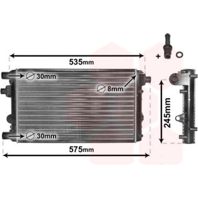 VAN WEZEL Kühler, Motorkühlung 17002239 VAN WEZEL Kühler, Motorkühlung 17002239