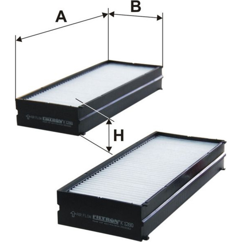 FILTRON Filter, Innenraumluft K 1280-2x FILTRON Filter, Innenraumluft K 1280-2x
