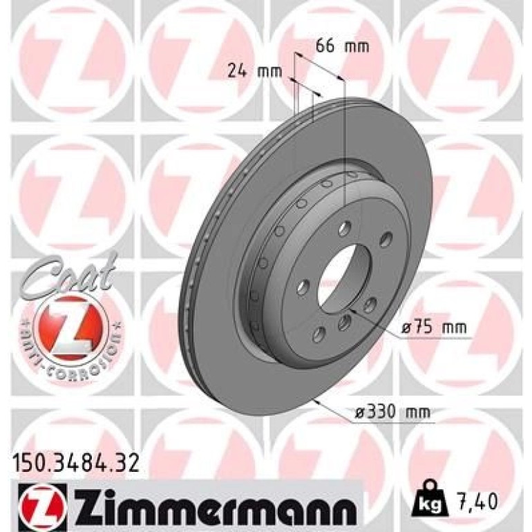 ZIMMERMANN Bremsscheibe 150.3484.32 ZIMMERMANN Bremsscheibe 150.3484.32