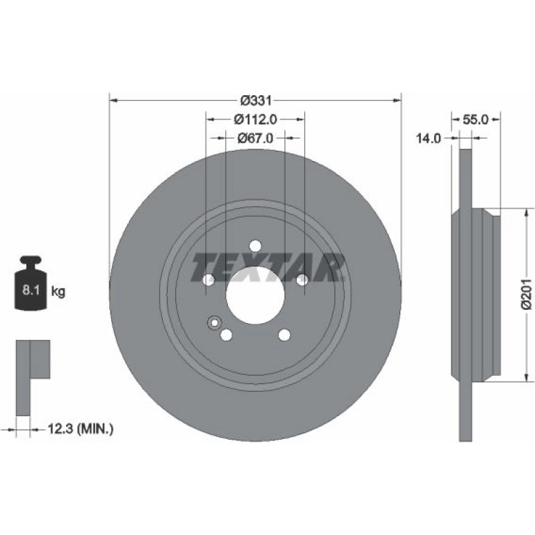 Bremsscheibe Db T. W163 98 92103303