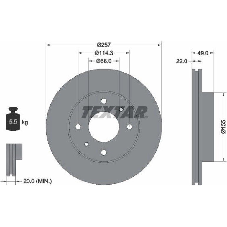 Bremsscheibe Nissan P. Primera 92056300 Bremsscheibe Nissan P. Primera 92056300