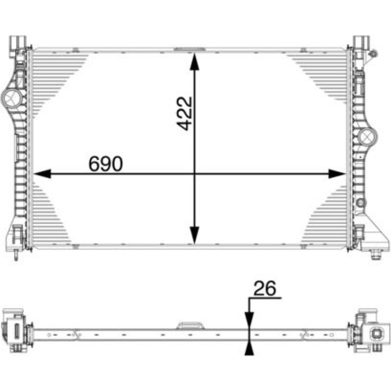 MAHLE Ladeluftkühler CI 222 000P MAHLE Ladeluftkühler CI 222 000P