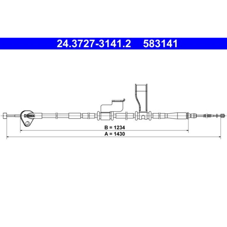 ATE Seilzug, Feststellbremse 24.3727-3141.2 ATE Seilzug, Feststellbremse 24.3727-3141.2
