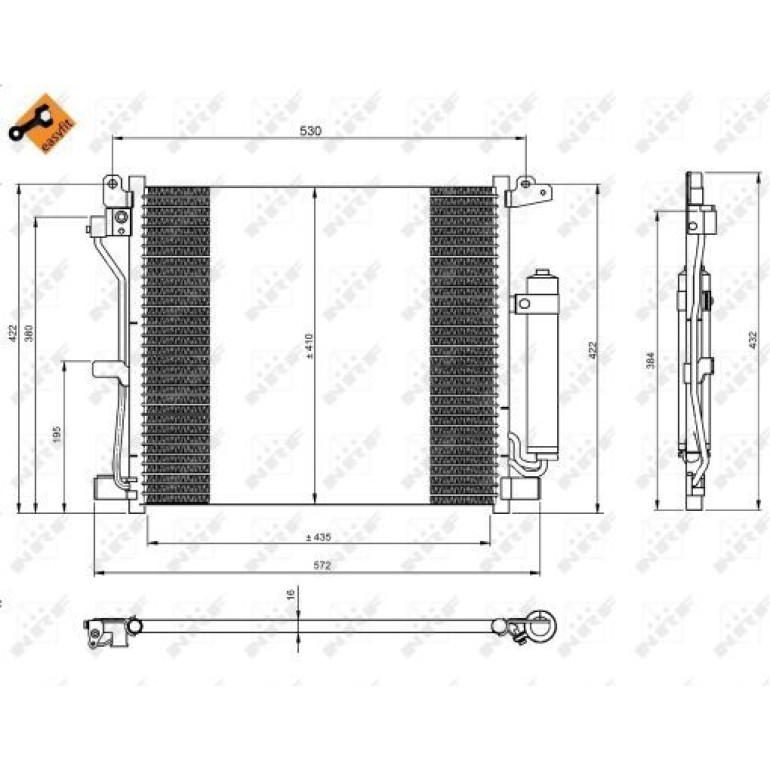 Kondensator, Klimaanlage 350226 Kondensator, Klimaanlage 350226