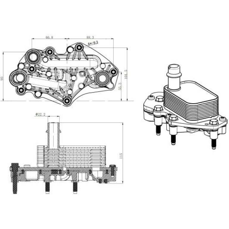 Ölkühler, Motor“L 31842