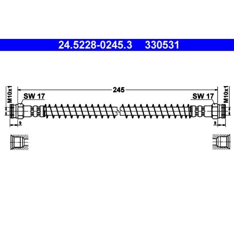 ATE Bremsschlauch 24.5228-0245.3 ATE Bremsschlauch 24.5228-0245.3