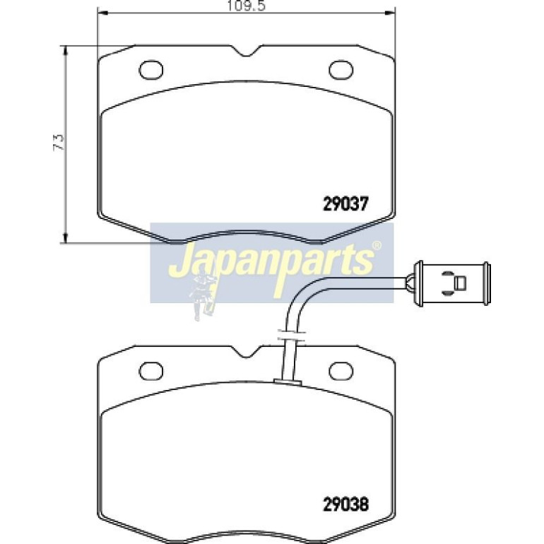 Japanparts Bremsbeläge PA-0234AF Japanparts Bremsbeläge PA-0234AF