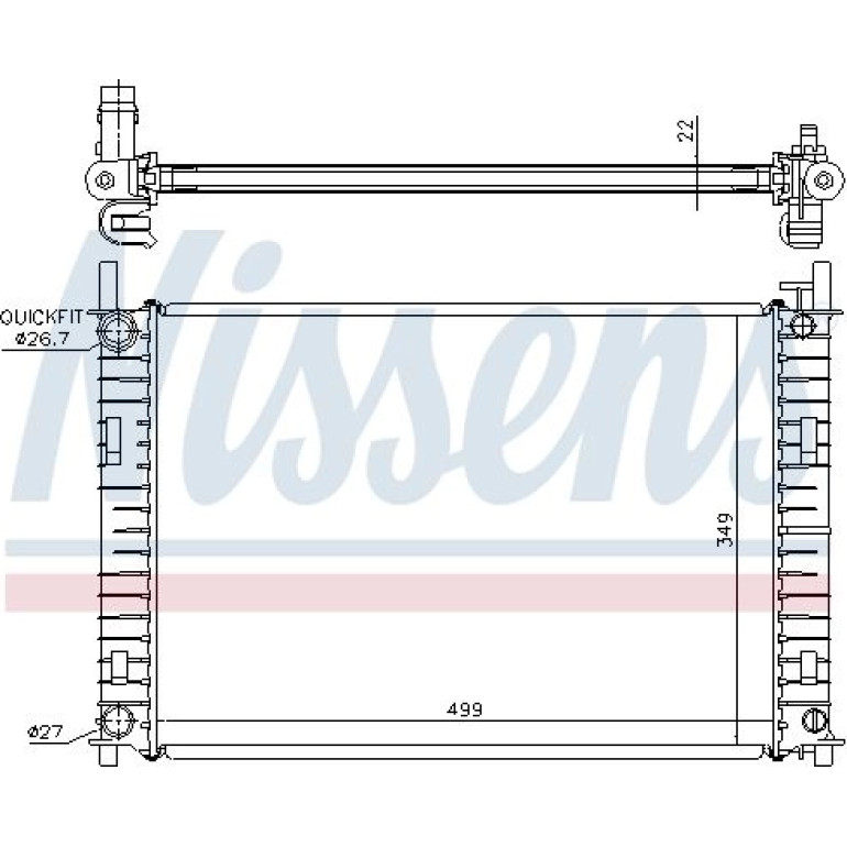 Wasserkühler PKW 62027A Wasserkühler PKW 62027A