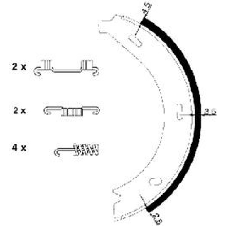 Handbremsbacken Db Vito 91054600 Handbremsbacken Db Vito 91054600