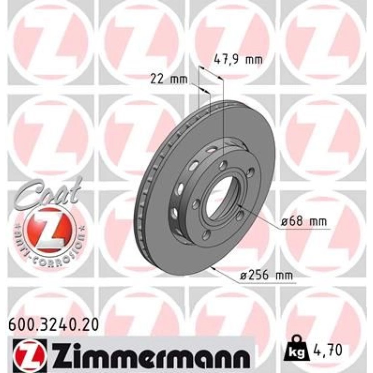 ZIMMERMANN Bremsscheibe 600.3240.20 ZIMMERMANN Bremsscheibe 600.3240.20