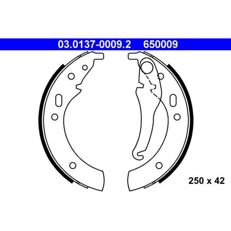 ATE Bremsbacken 03.0137-0009.2 ATE Bremsbacken 03.0137-0009.2
