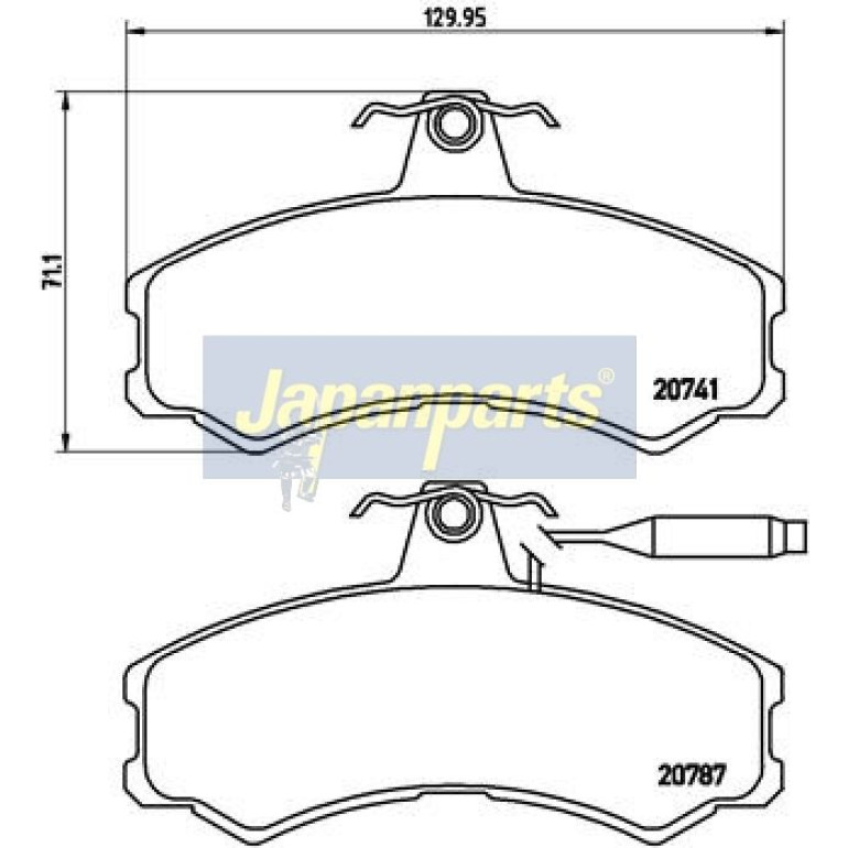 Japanparts Bremsbeläge PA-0606AF Japanparts Bremsbeläge PA-0606AF