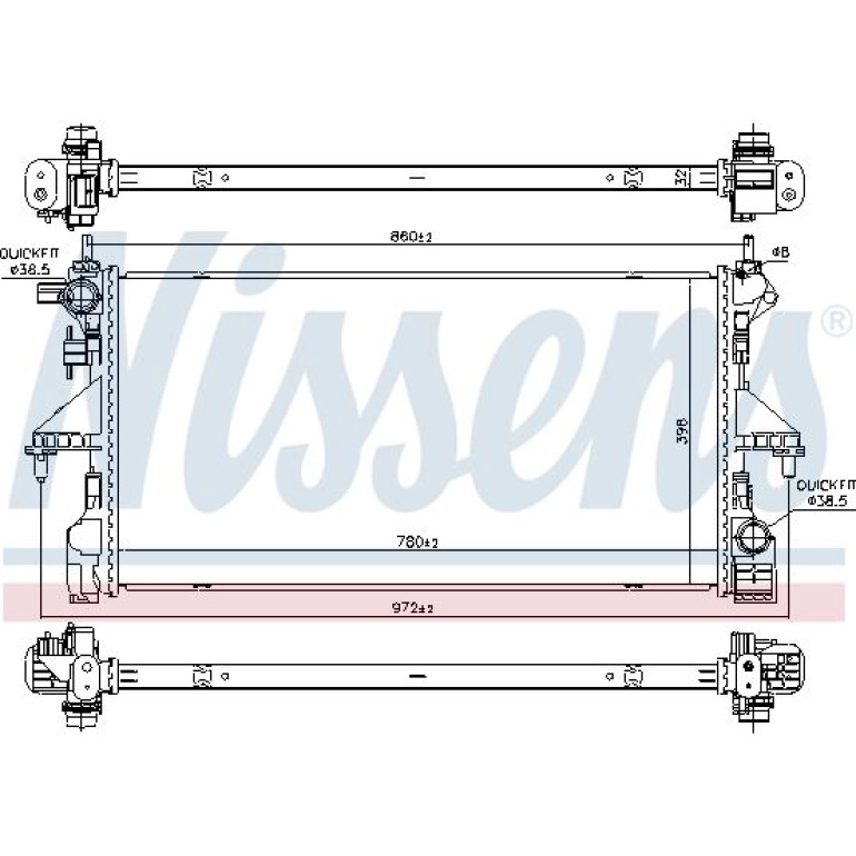 Wasserkühler PKW 606171 Wasserkühler PKW 606171