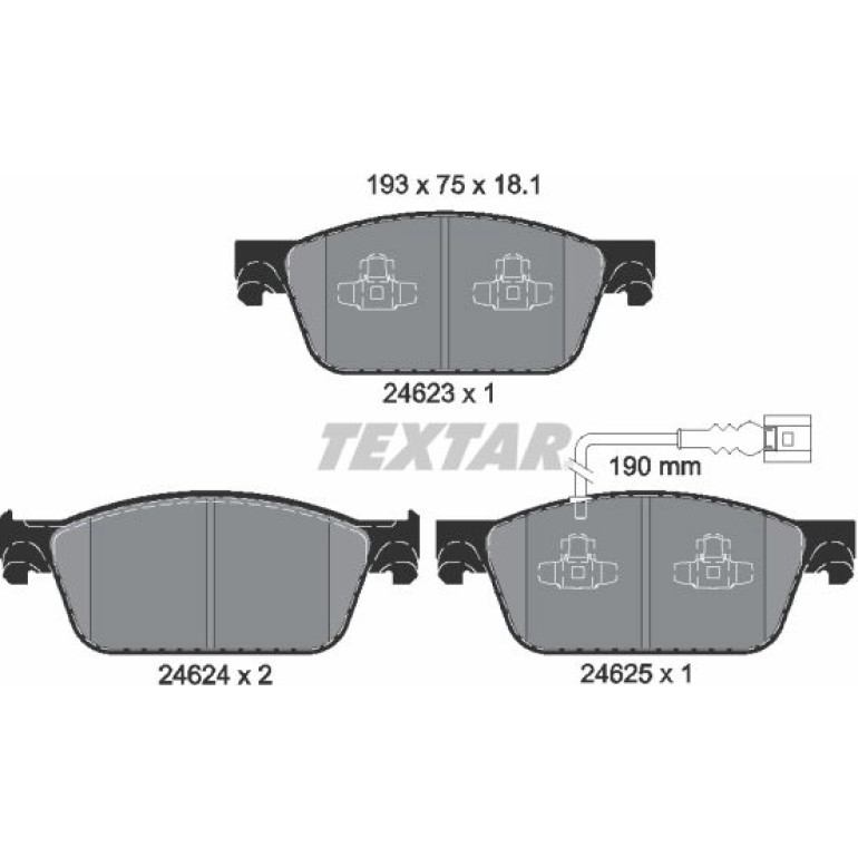 Bremsbelagsatz Vw P. T5 03- Für 340Mm Scheiben 2462301 Bremsbelagsatz Vw P. T5 03- Für 340Mm Scheiben 2462301