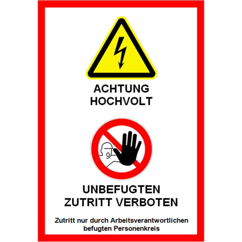 Warntafel Achtung Hochvolt 24020 Warntafel Achtung Hochvolt 24020