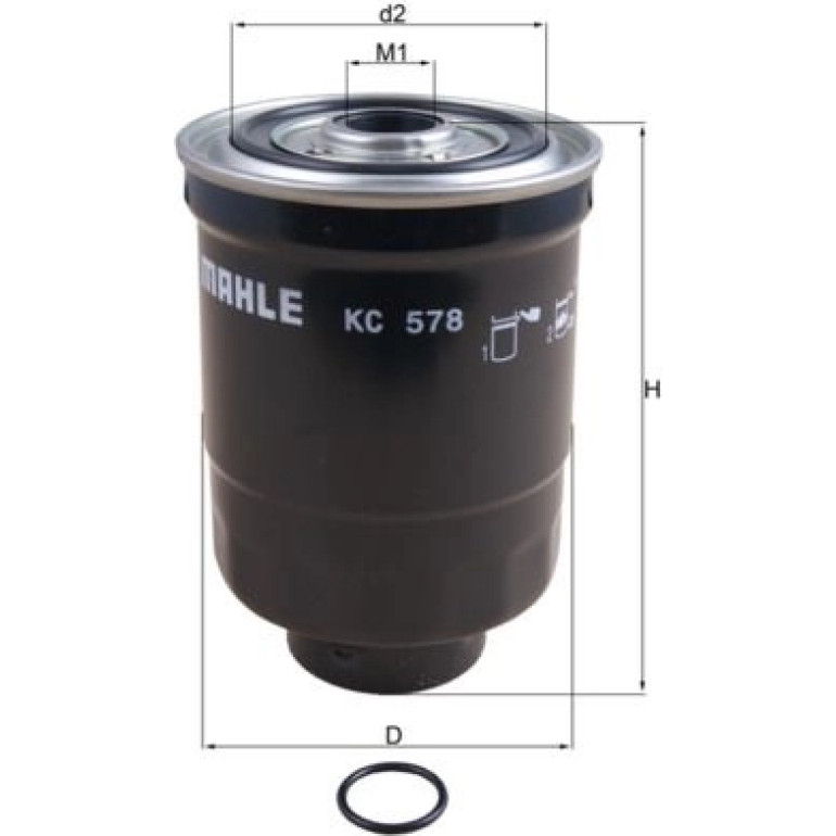 MAHLE Kraftstofffilter KC 578D MAHLE Kraftstofffilter KC 578D