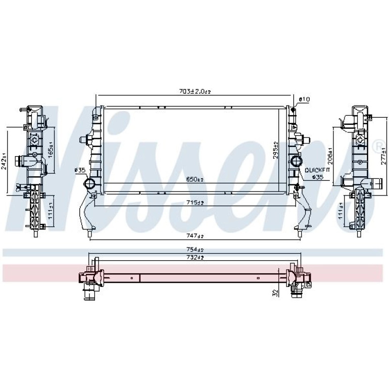Wasserkühler PKW 606801