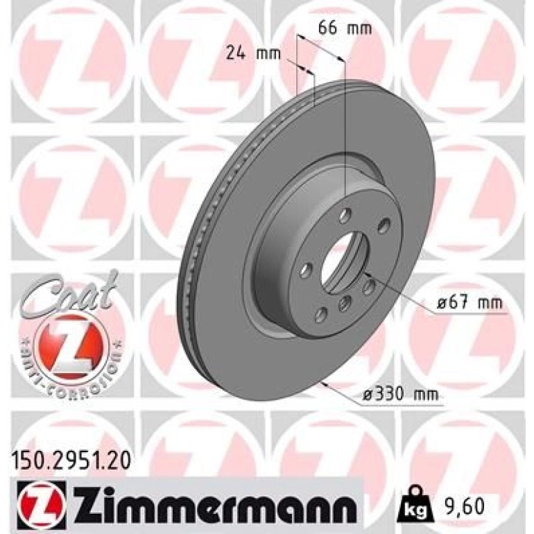 ZIMMERMANN Bremsscheibe 150.2951.20 ZIMMERMANN Bremsscheibe 150.2951.20