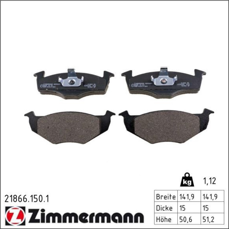 ZIMMERMANN Bremsbeläge 21866.150.1 ZIMMERMANN Bremsbeläge 21866.150.1