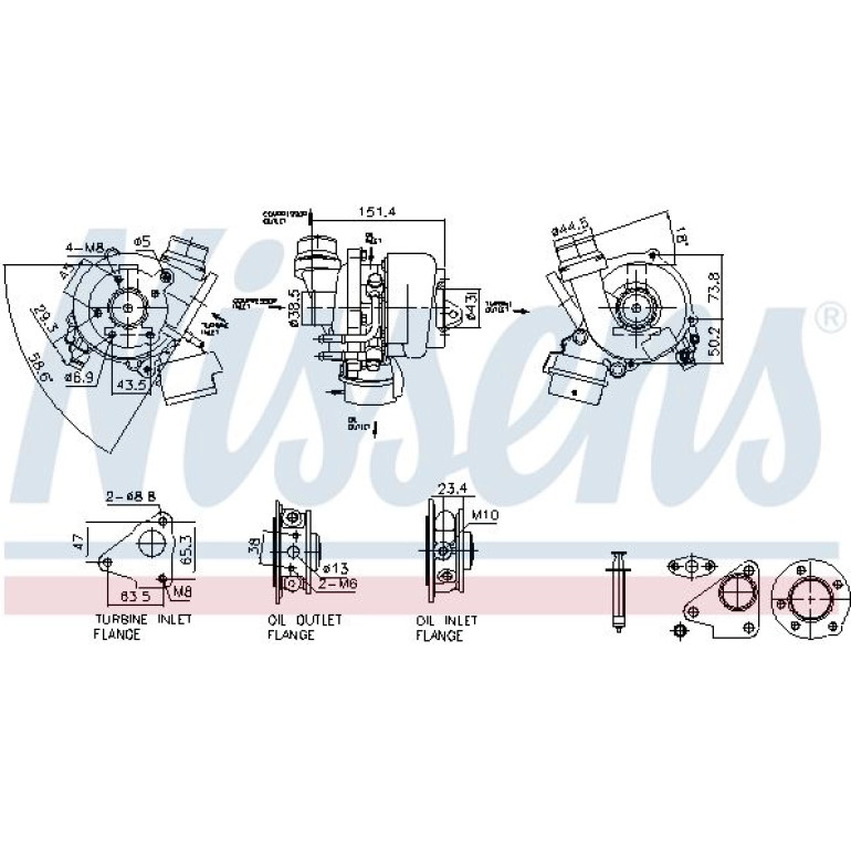NISSENS Turbolader 93448 NISSENS Turbolader 93448