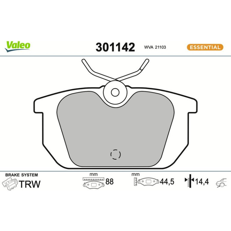 VALEO Bremsbeläge 301142 VALEO Bremsbeläge 301142