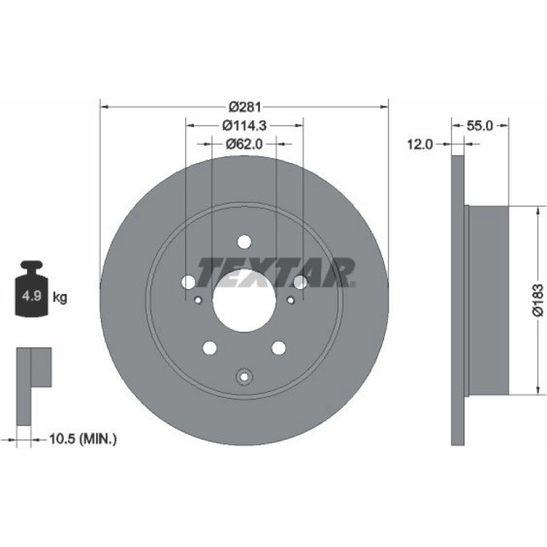 Bremsscheibe Toyota T. Rav-4 06 92162103 Bremsscheibe Toyota T. Rav-4 06 92162103