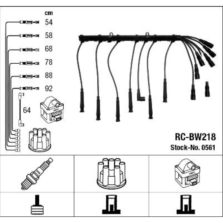 Zündleitungssatz RC-BW218 Zündleitungssatz RC-BW218