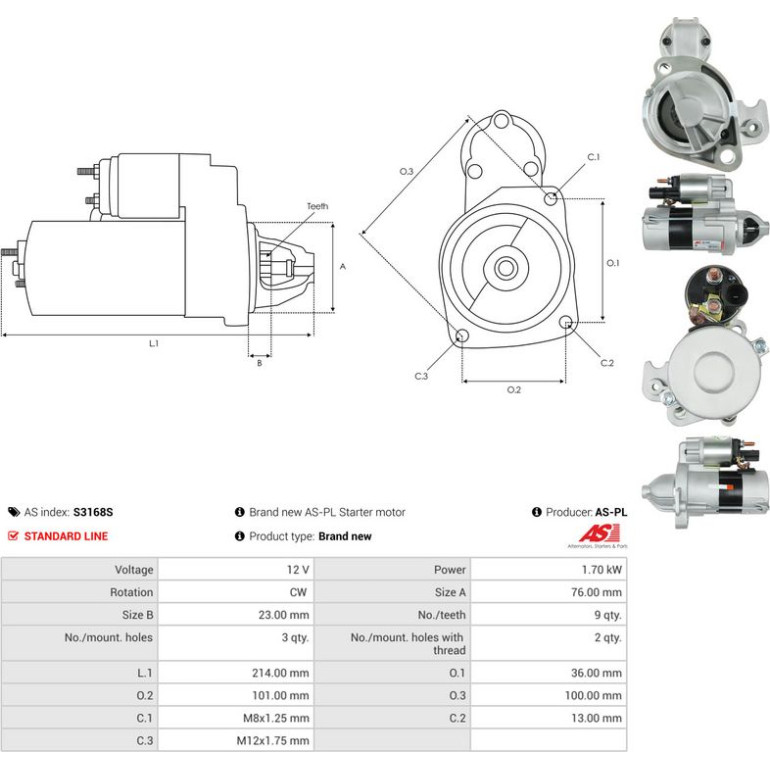 Anlasser S3168S Anlasser S3168S