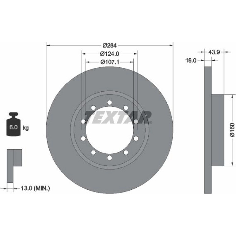 Bremsscheibe Ford T. Transit 2.3 16V Rwd 06-14 93242500 Bremsscheibe Ford T. Transit 2.3 16V Rwd 06-14 93242500