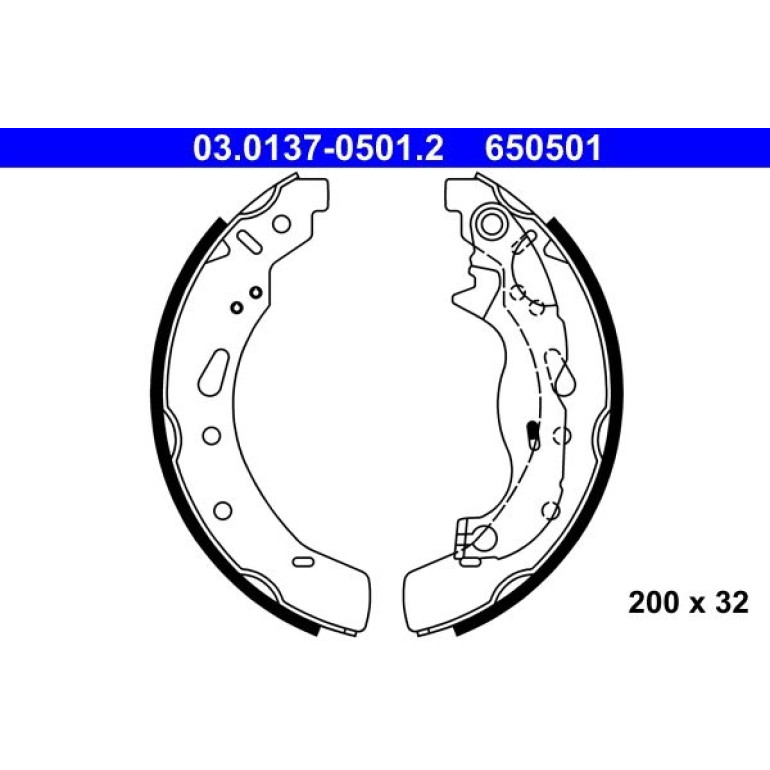 Bremsbackensatz 03.0137-0501.2 Bremsbackensatz 03.0137-0501.2