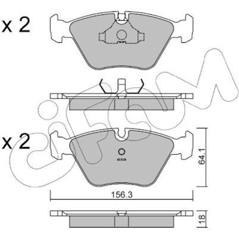CIFAM Bremsbelagsatz, Scheibenbremse 822-122-2