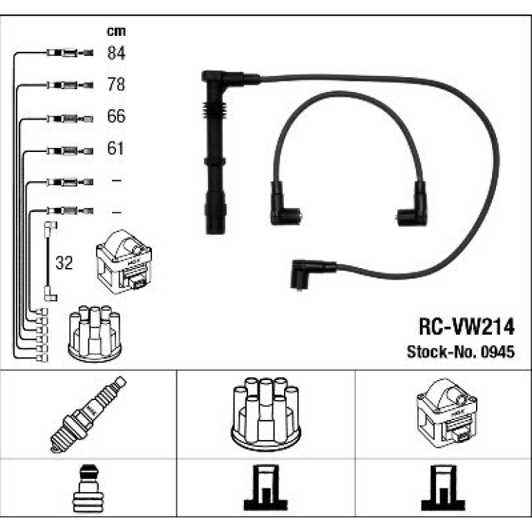 Zündleitungssatz RC-VW214 Zündleitungssatz RC-VW214