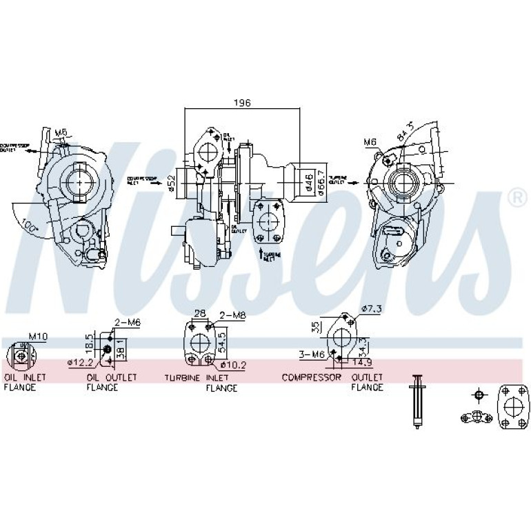 NISSENS Turbolader 93514 NISSENS Turbolader 93514