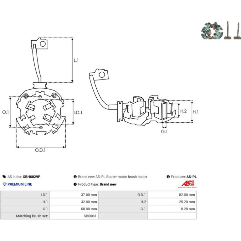 HALTER, KOHLEBÜRSTEN SBH6029P HALTER, KOHLEBÜRSTEN SBH6029P
