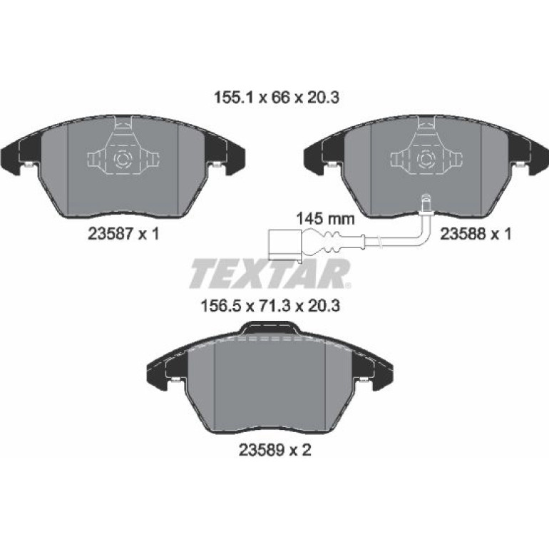 Bremsbelagsatz Vw P. Golf5 03-/Passat 05 2358701 Bremsbelagsatz Vw P. Golf5 03-/Passat 05 2358701