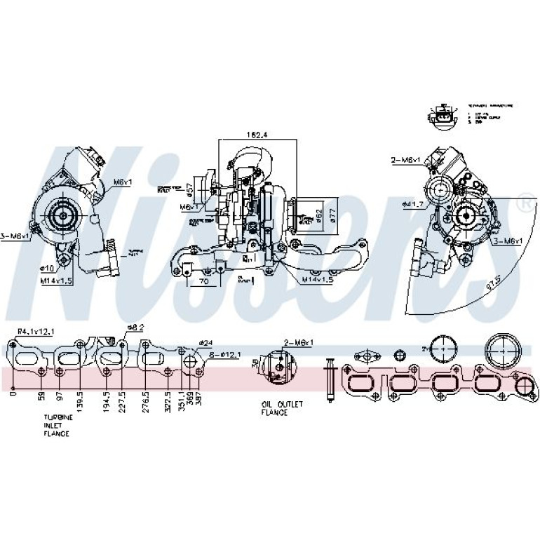 NISSENS Turbolader 93547 NISSENS Turbolader 93547