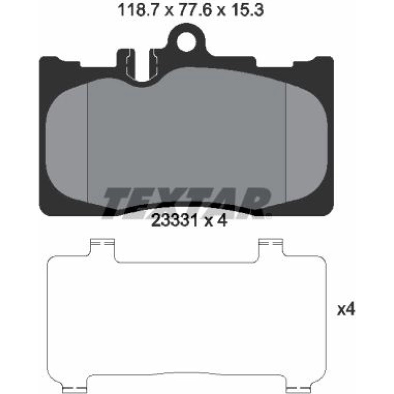 Bremsbelagsatz Lexus P. Ls 430 00-06 2333102 Bremsbelagsatz Lexus P. Ls 430 00-06 2333102