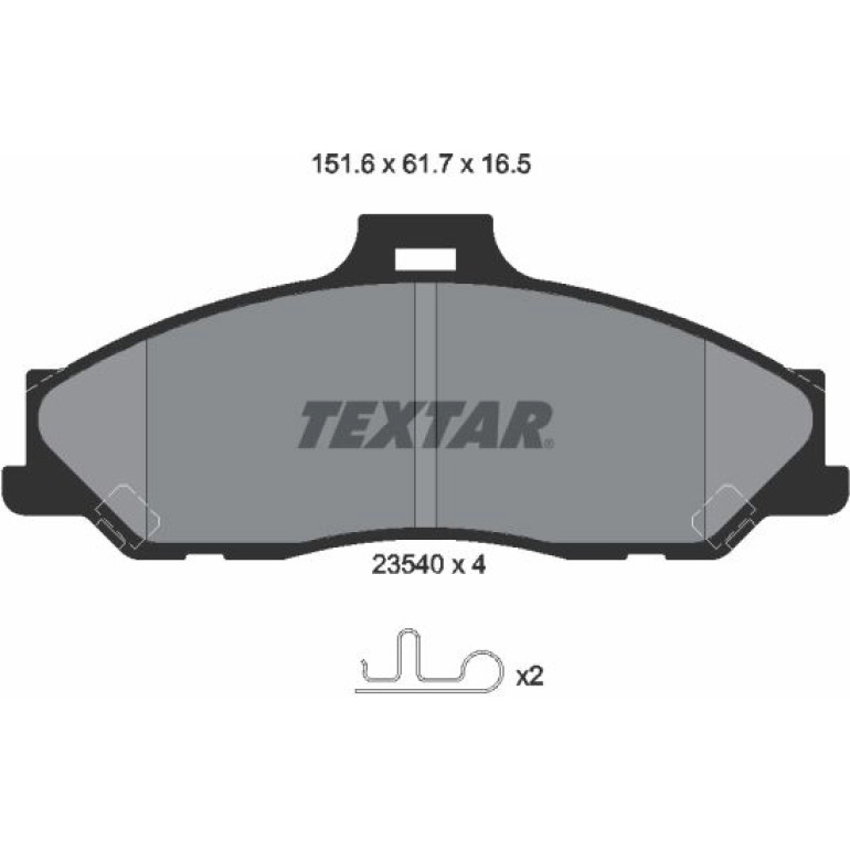 Bremsbelagsatz Ford P. Ranger 99-/Mazda B-Serie 99 2354001 Bremsbelagsatz Ford P. Ranger 99-/Mazda B-Serie 99 2354001