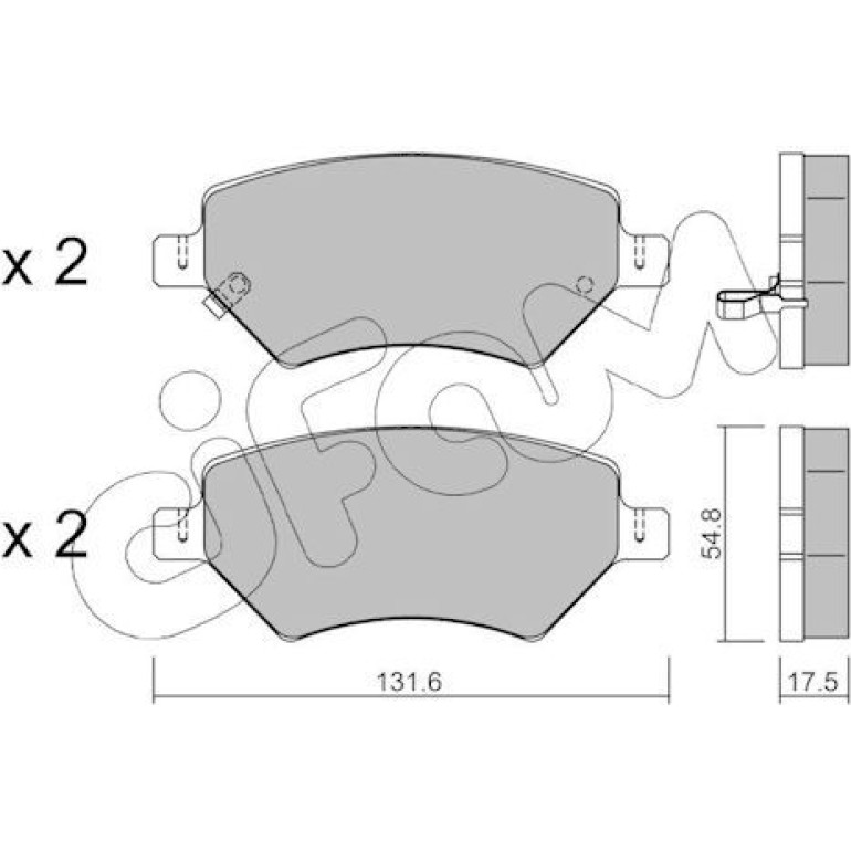 CIFAM Bremsbelagsatz, Scheibenbremse 822-1049-0 CIFAM Bremsbelagsatz, Scheibenbremse 822-1049-0