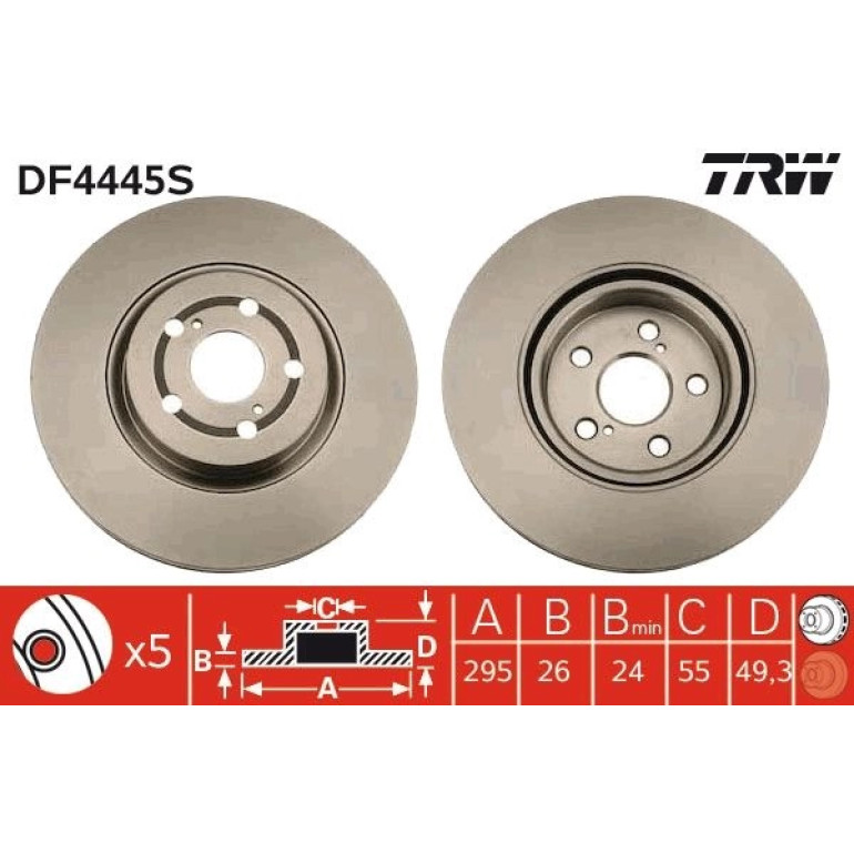 Bremsscheibe Toyota P. Avensis DF4445S