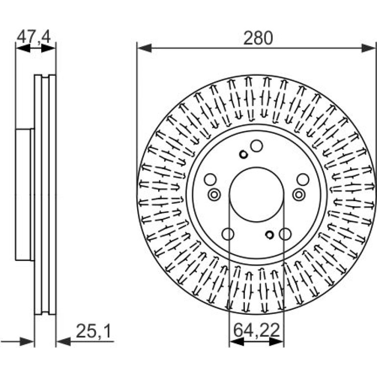 Bremsscheibe VA 0 986 479 625 Bremsscheibe VA 0 986 479 625