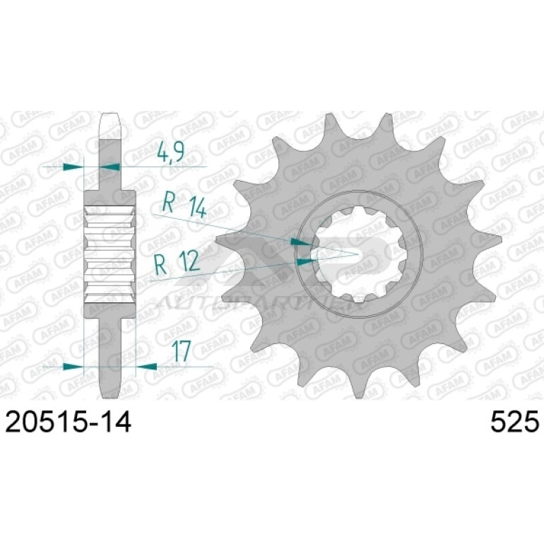 AFAM Ritzel 14 Zähne 20515-14 AFAM Ritzel 14 Zähne 20515-14