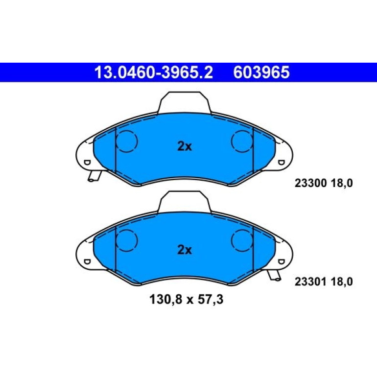 ATE Bremsbeläge 13.0460-3965.2 ATE Bremsbeläge 13.0460-3965.2