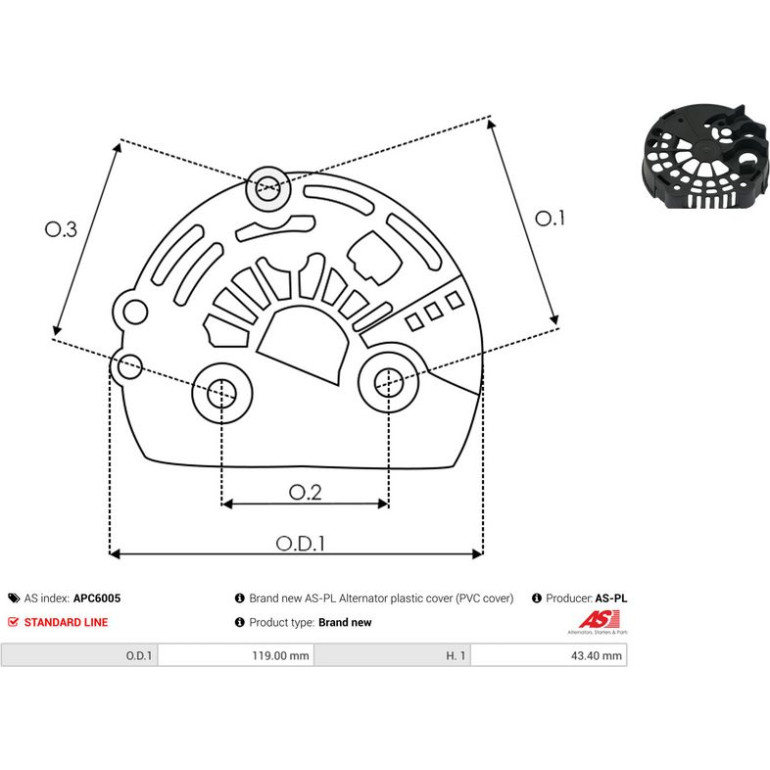 Schutzkappe, Generator APC6005 Schutzkappe, Generator APC6005