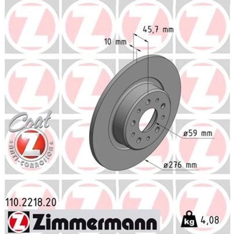 ZIMMERMANN Bremsscheibe 110.2218.20 ZIMMERMANN Bremsscheibe 110.2218.20