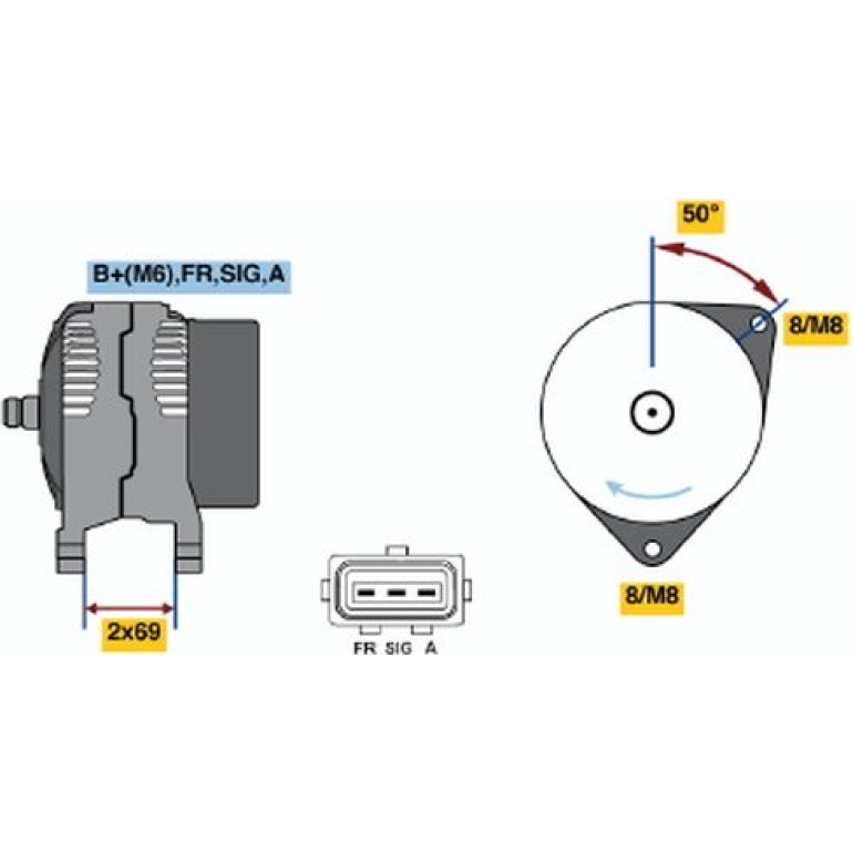 Lichtmaschine 0 986 049 181